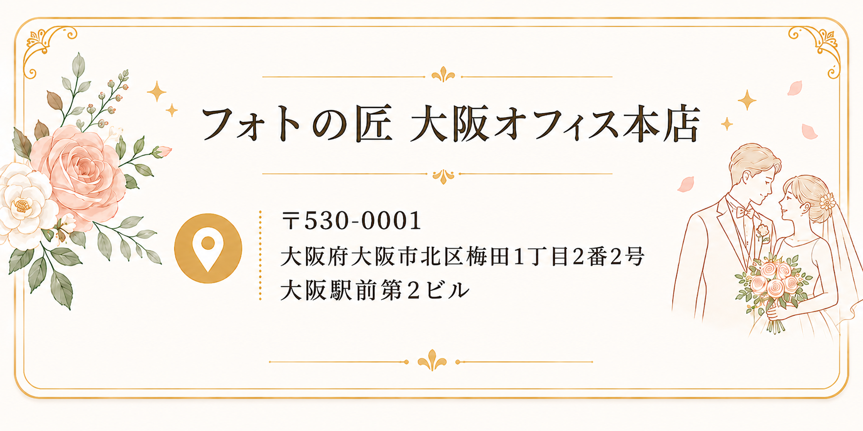 フォトの匠 大阪オフィス本店の所在地と周辺地図