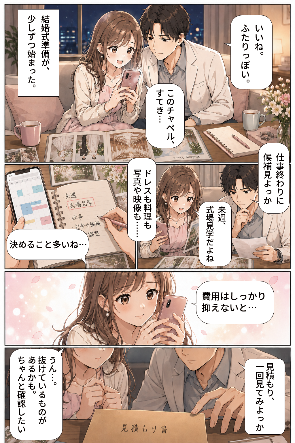 つむぎとたくみが見積もりを確認しようとする
