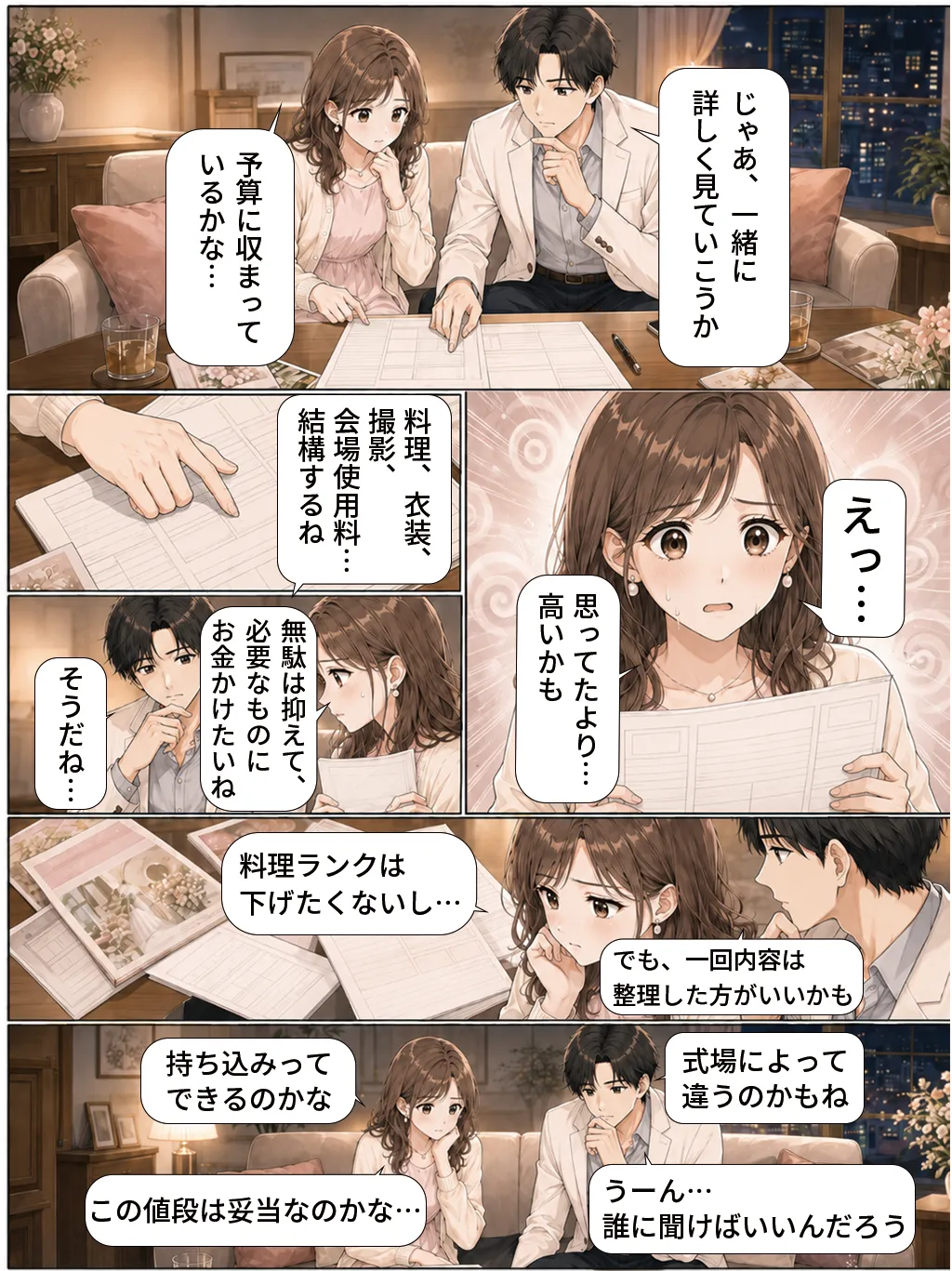 見積もりを見て困惑する2人